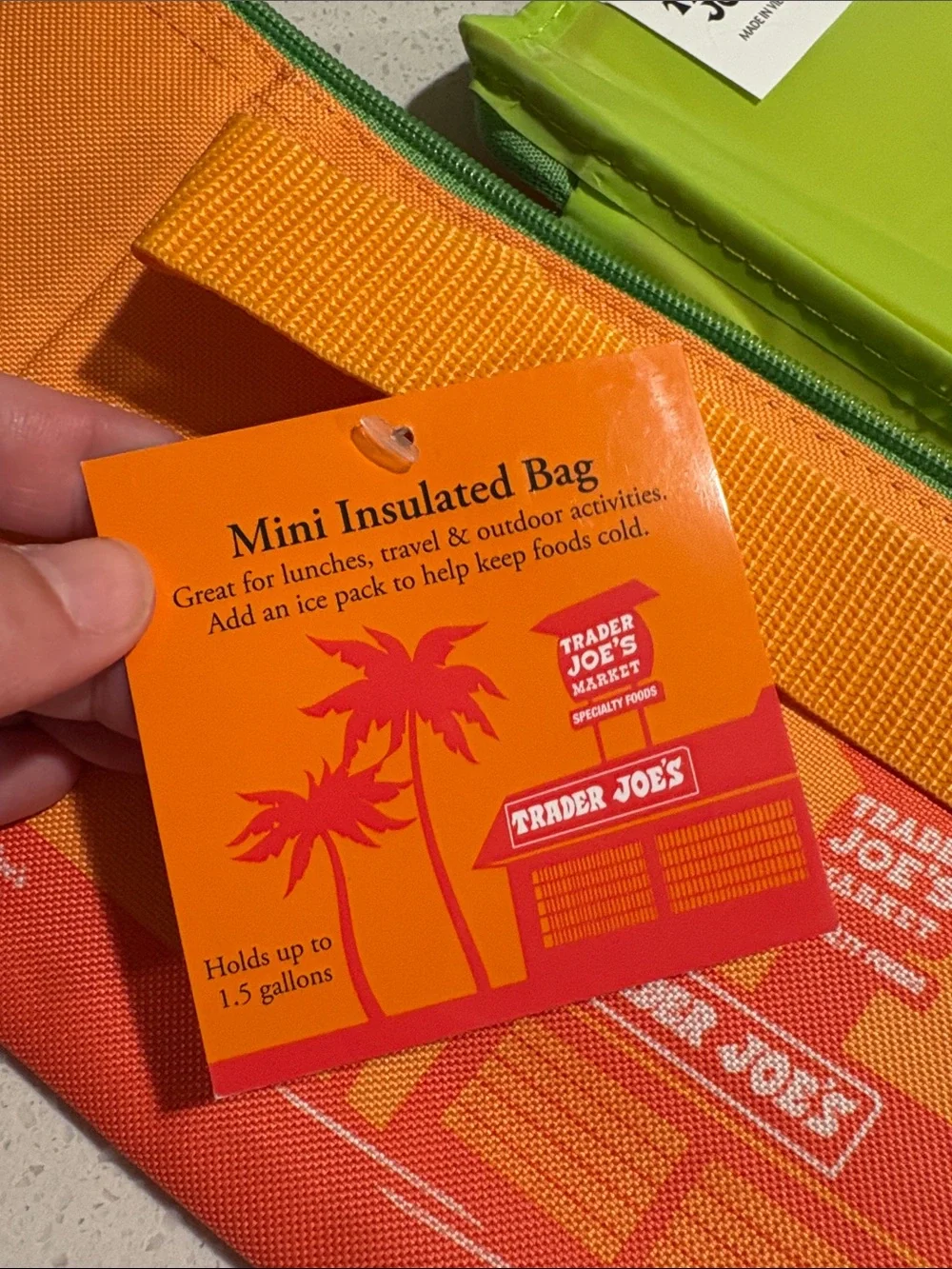Trader Joe's Orange Reusable Grocery Tote